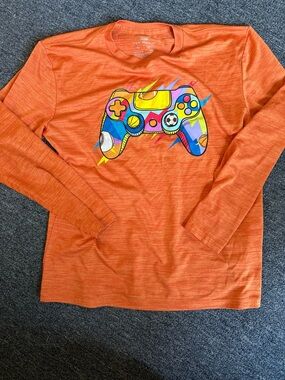 tek gear Orange Long-Sleeve Boys' Gamer Controller Tee